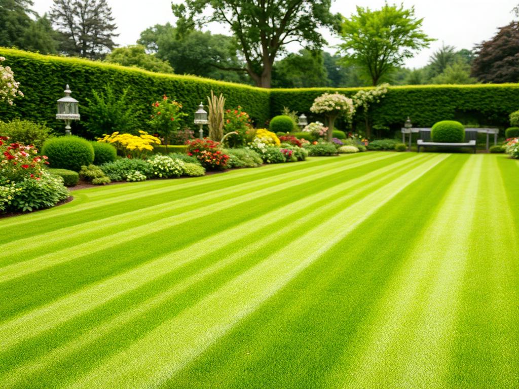 Striped lawn